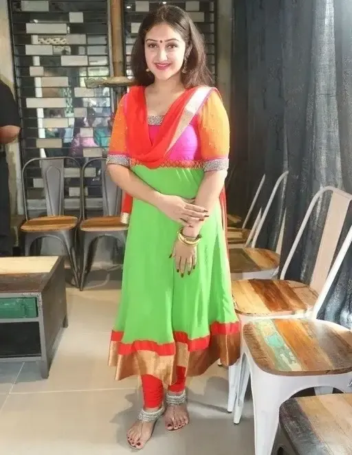 BEAUTIFUL INDIAN ACTRESS SRIDEVI VIJAYKUMAR IN GREEN PUNJABI DRESS 2